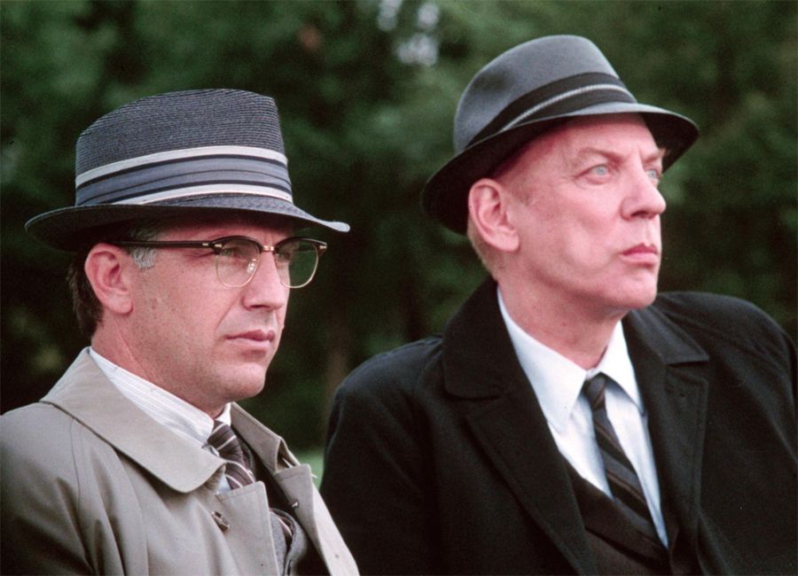 Donald Sutherland en JFK, donde tuvo un gran papel como el Señor X.&nbsp;