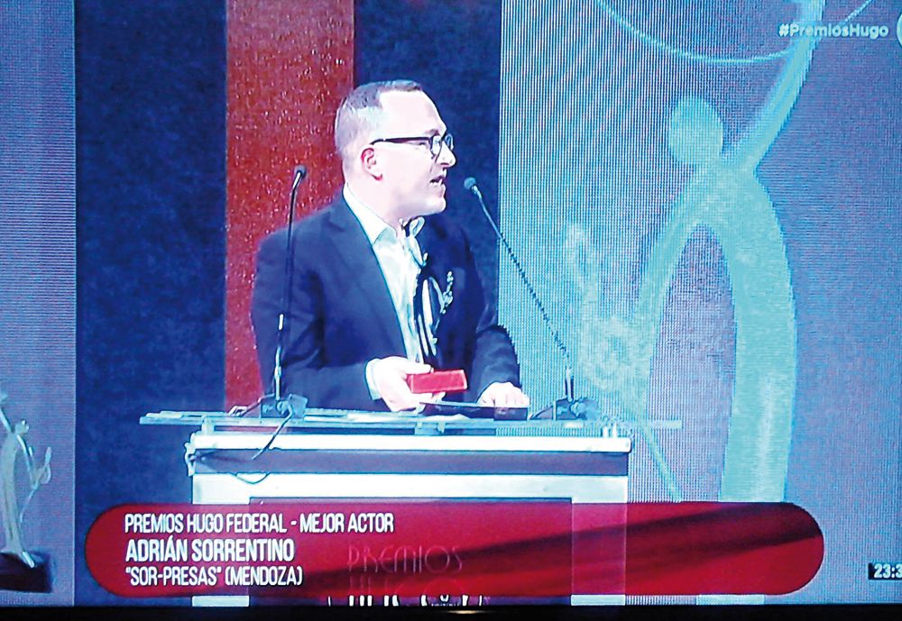 Celebrado. Sorrentino ganó gracias a su rol de monja en la comedia musical SorPresas.