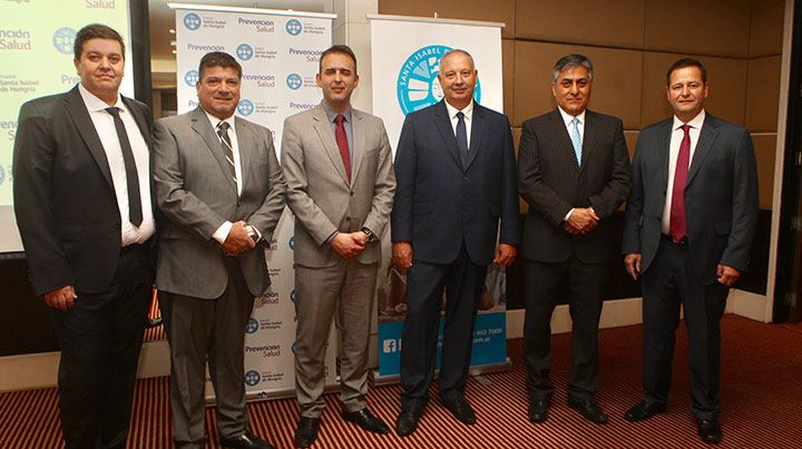 Héctor Videla y Rubén Zárate (HSIH); René Villegas y Edgardo Bovo (Prevención Salud); Leonardo Barbato (HSIH), Carlos Hoffmann (Prevención Salud)