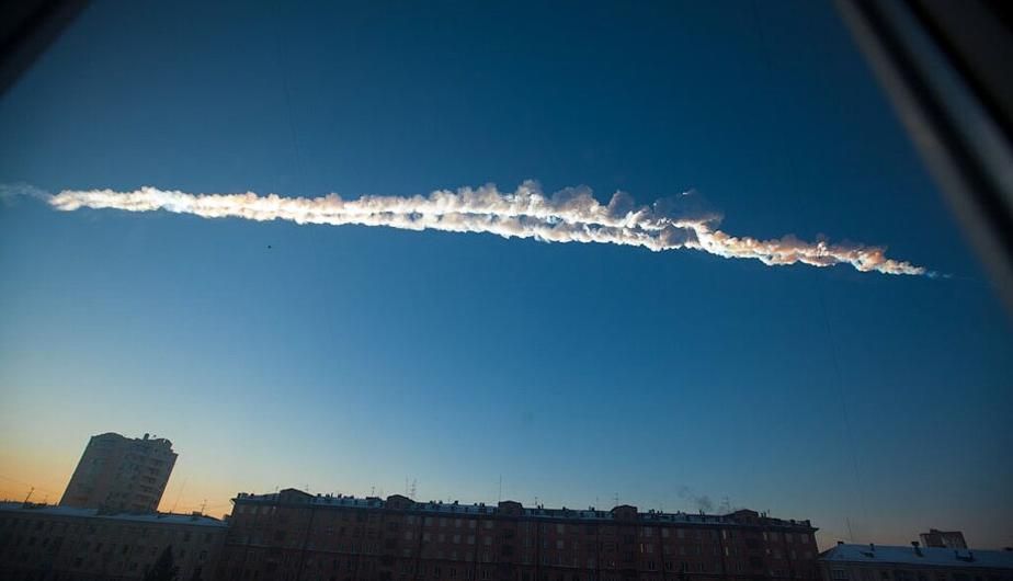 El meteoro que cayó en Rusia, en&nbsp;Cheliábinsk precisamente.&nbsp;