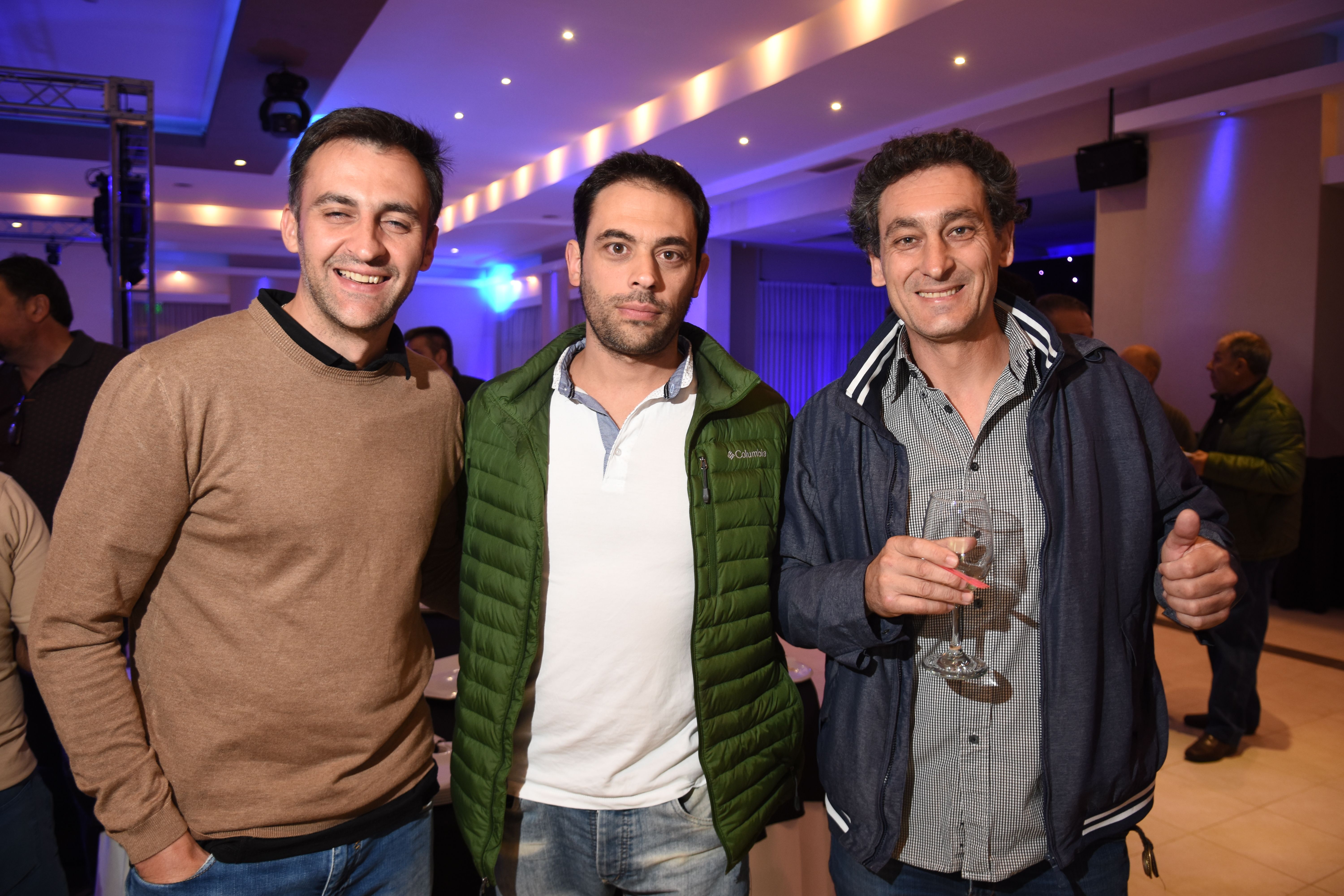 Edgardo Bertola, Hernán Lomoro y Liber Carrasco.