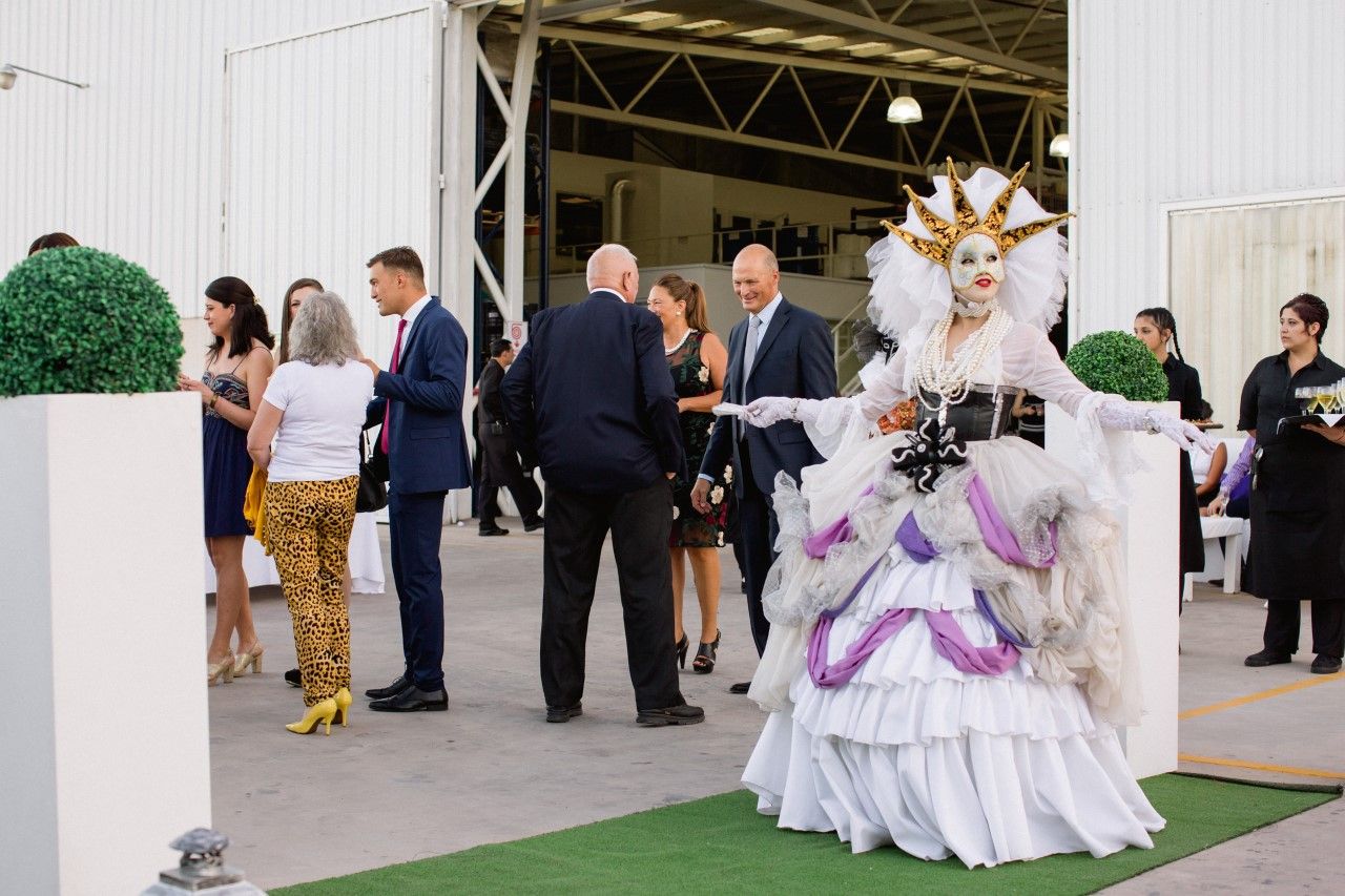 Maria Antonieta recibió a los invitados.