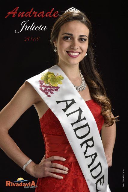 La nueva reina de Rivadavia en la foto cuando era candidata el cetro departamental.