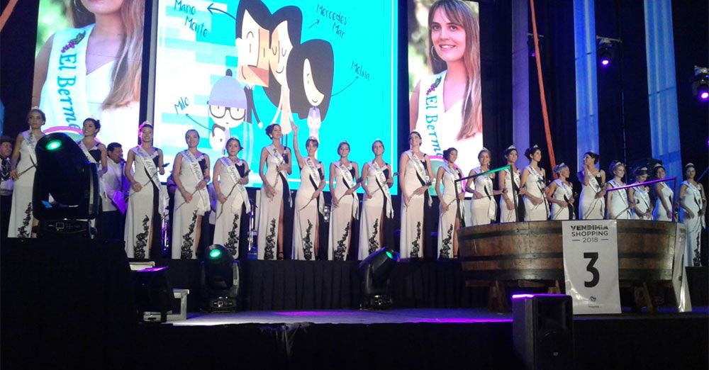 Todas las candidatas al cetro departamental. Foto: Municipalidad de Guaymallén