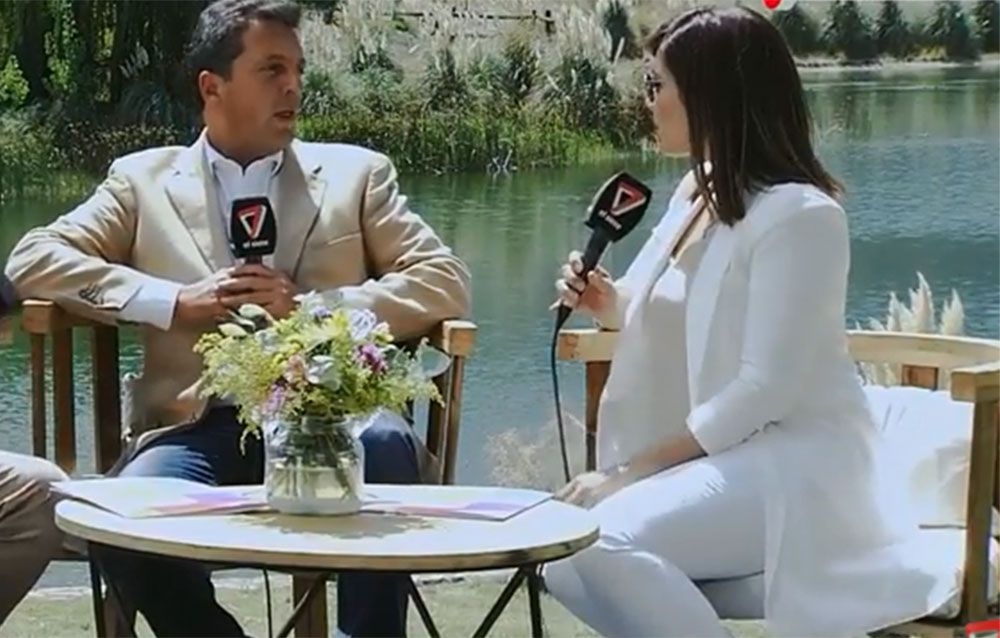 Sergio Massa junto a Gisela Campos.