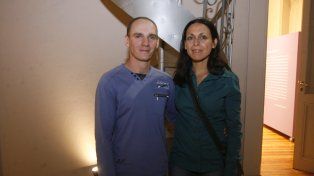 Orlando Leytes ( restaurador) y Cintia Alfaro.