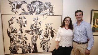 Silvia Ragazzone y Manuel Santamarina, bisnieta y tartaranieto de Luis Stoppel.