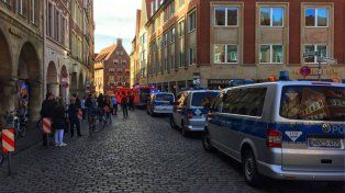 Primeros auxilios en el lugar del atropello en Munster, en el oeste de Alemania&nbsp;AFP