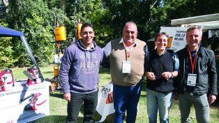De Villa Mercedes. Julio Caudet, Héctor Frontera, Jorge Criscione y Duilio Audrito.
