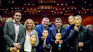 Adrián Reche, Cristina Mengarelli, Diego Gareca, Lucas Quesada, Gustavo Ruiz y Juan Pablo Ambrosini.