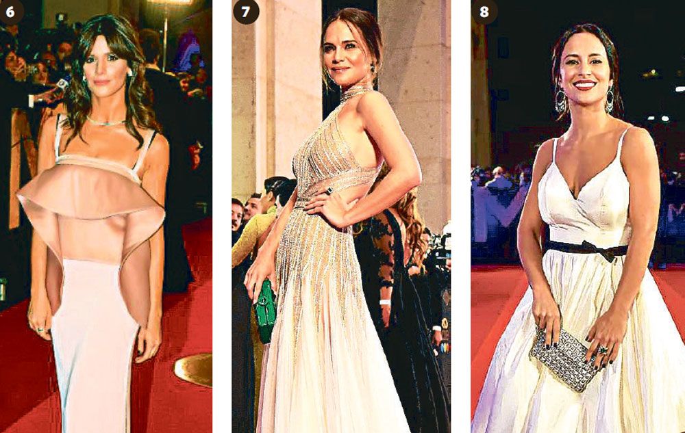 6Violeta Urtizberea con un modelo con vuelos de Juan Hernández.&nbsp;7-Luz Cipriota muy sexy, optó por un vestido con espalda al descubierto.&nbsp;8-Lourdes Sánchez lució un vestido muy romántico de Ana Pugliesi.