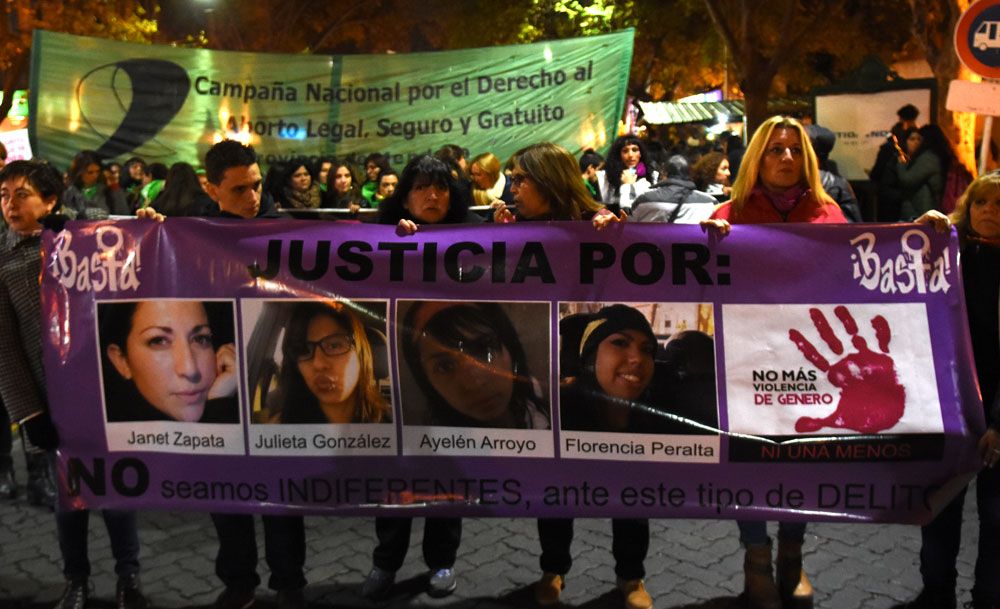 Por justicia. La marcha del lunes en Mendoza a causa de los femicidios.&nbsp;