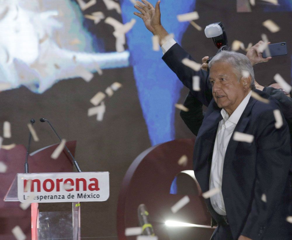 Andrés Manuel López Obrador presidente electo de México.