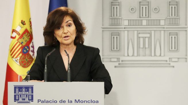La vicepresidenta Carmen Calvo&nbsp;