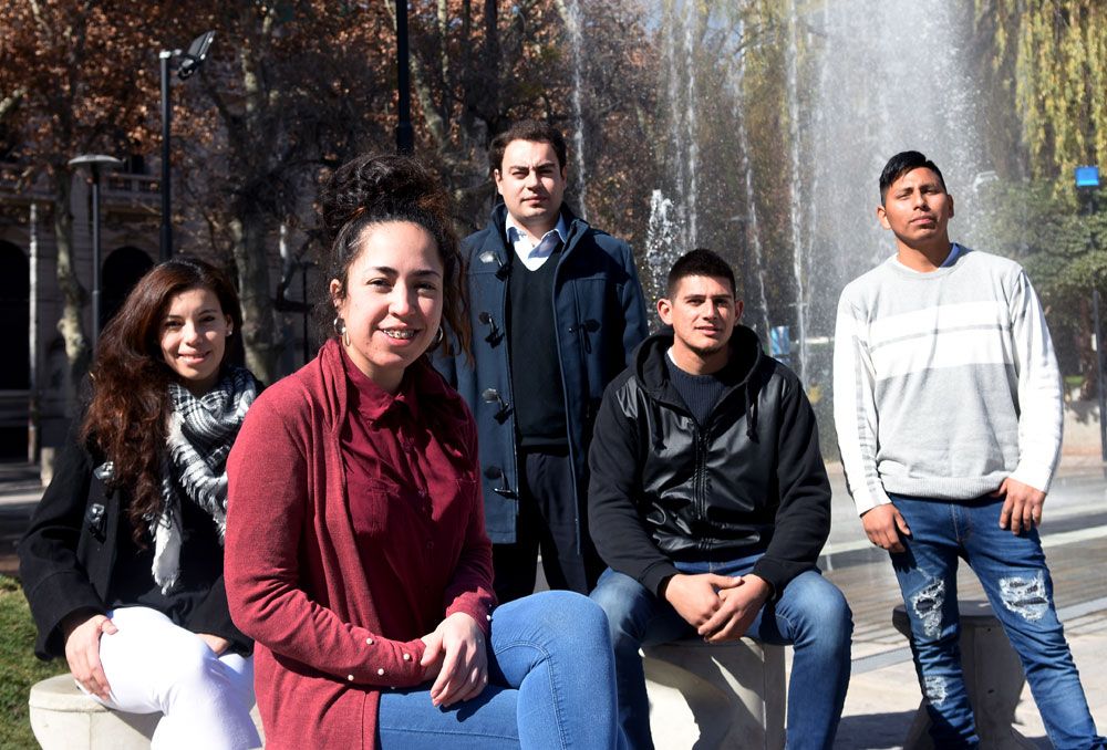 Emprendedores. Los jóvenes que presentaron la idea para cuidar el agua. Foto: Nicolás Bordón / Diario UNO.&nbsp;