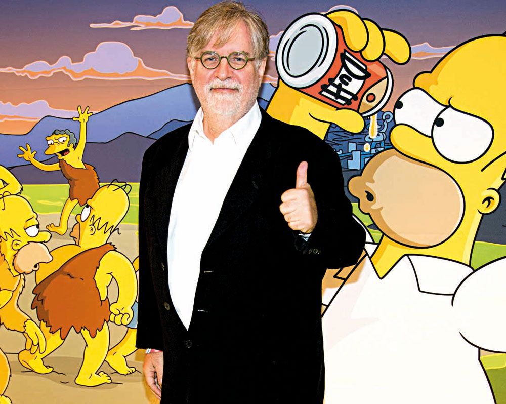Exitoso. Groening es el creador de una de las mejores series de la historia.