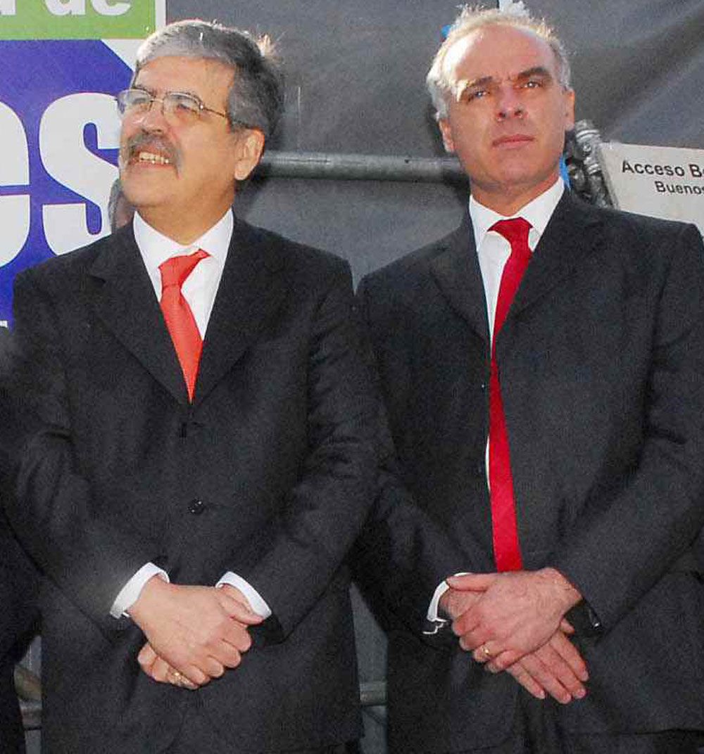 Claudio Uberti, acá con De Vido. Se acogió a la figura del imputado colaborador o arrepentido.