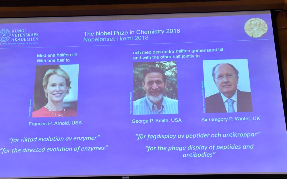 Nobel de química 2018. Foto: AP