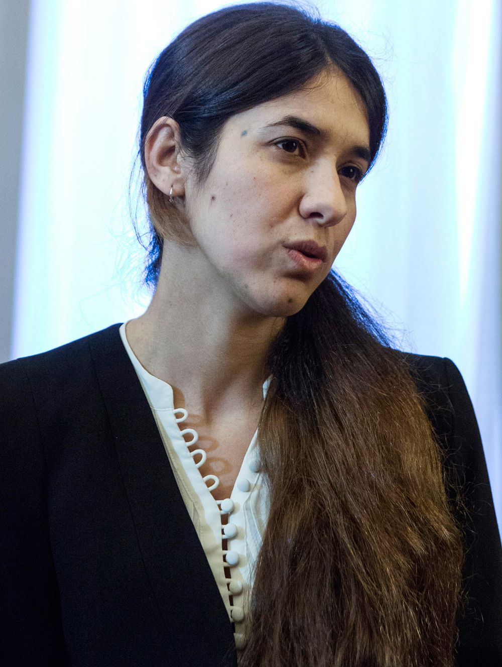 Nadia Murad, de Irak, nobel de La Paz 2018. Foto: AP.