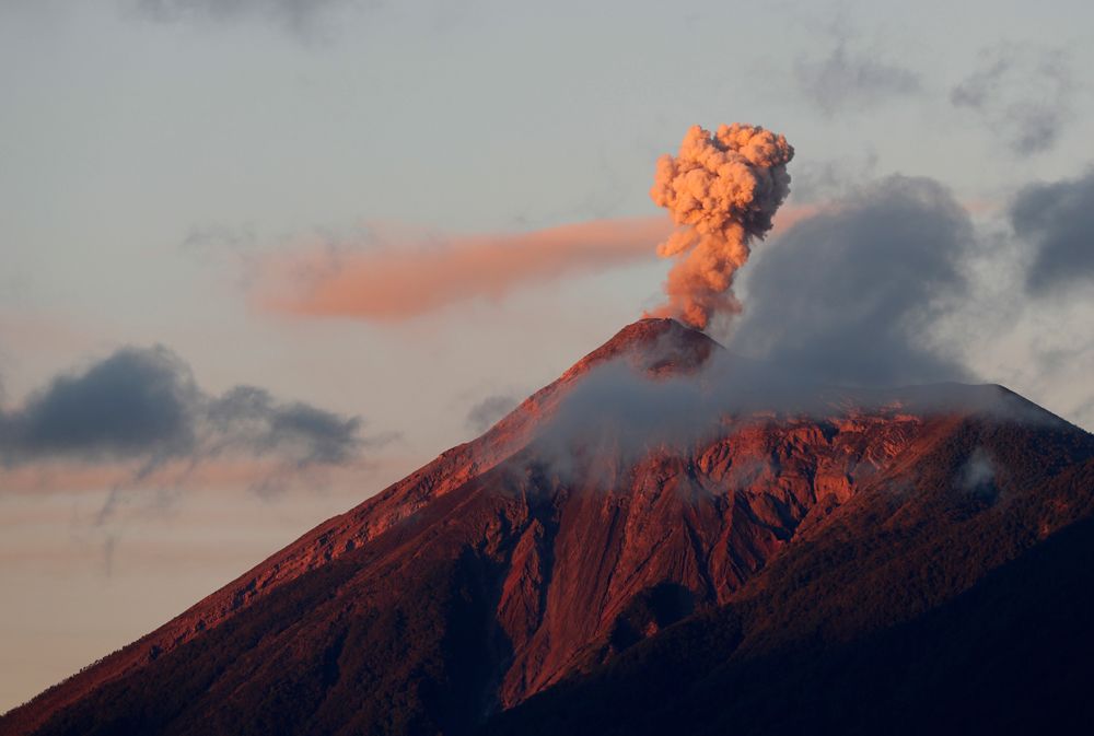 El volcán de fuego de Guatemala. Foto: AP.