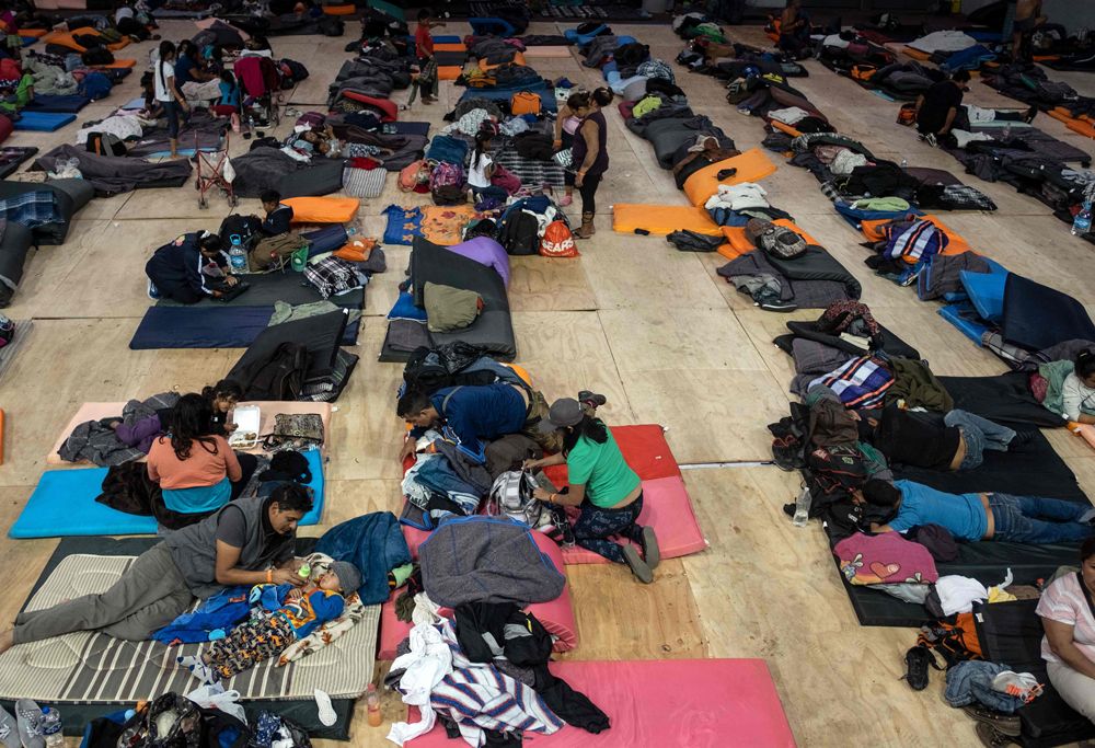 Esperan. Miles de salvadoreños ya están en la frontera con Estados Unidos. Foto: AFP vía NA.&nbsp;