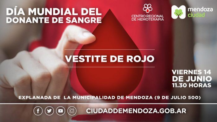 La Ciudad te invita a vestir de rojo para concientizar sobre la donación de  sangre