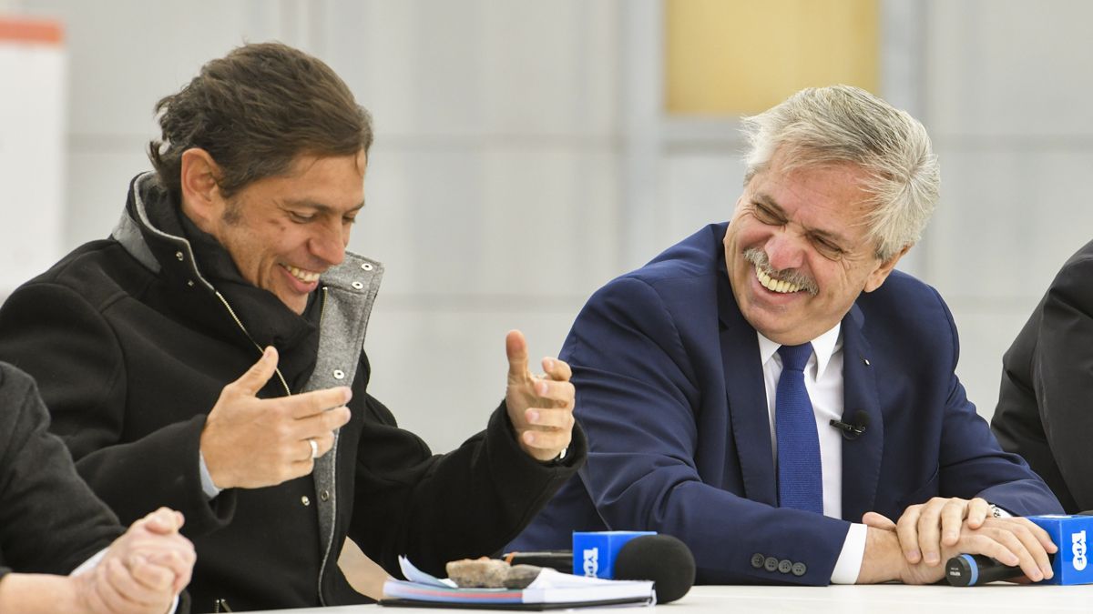Axel Kicillof y Alberto Fernández se mostraron juntos, sin que se notara la interna del Frente de Todos.