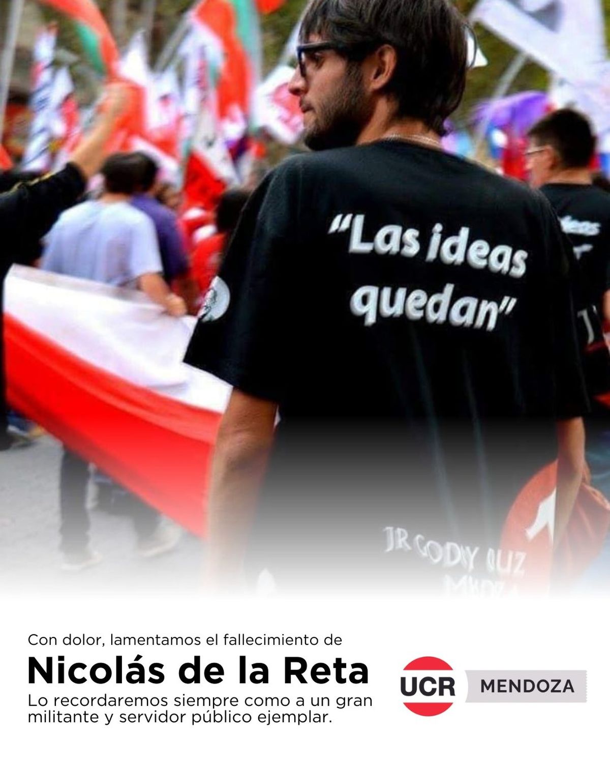El comunicado que emitió el comité de la UCR de Mendoza ante la muerte de Nicolas de la Reta. El comunicado que emitió el comité de la UCR de Mendoza ante la muerte de Nicolas de la Reta.