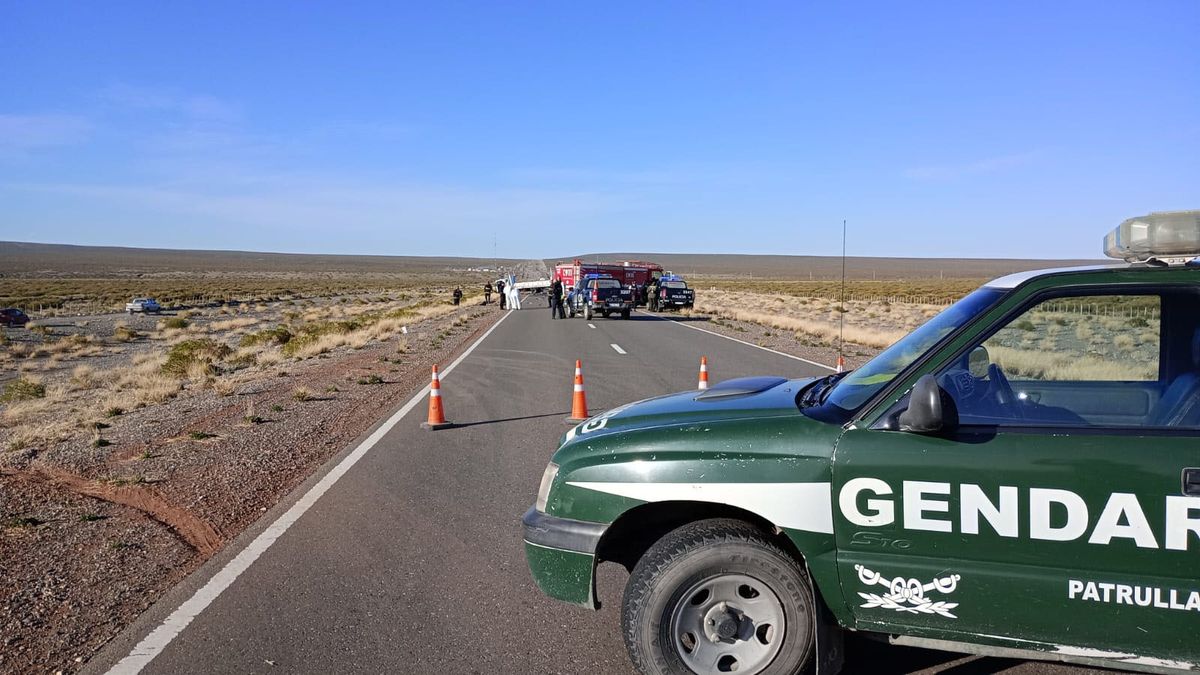 El conductor de una camioneta chocó de frente con un camión en Malargüe. Por el accidente un joven de 24 años murió en el lugar. Foto: Gendarmería Nacional.