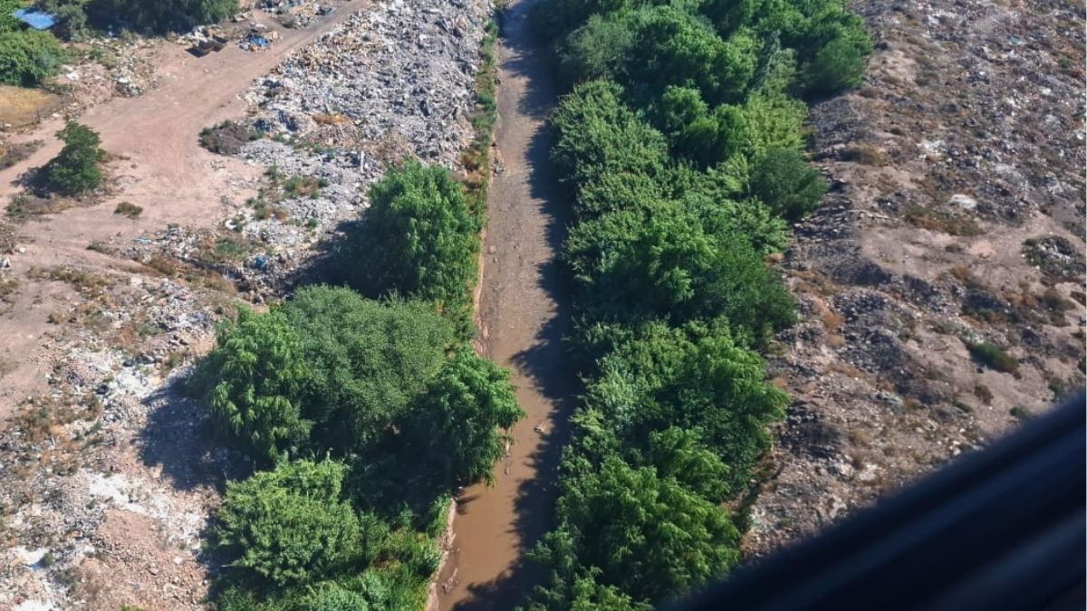 Los helicópteros participaron de la búsqueda de la mujer.