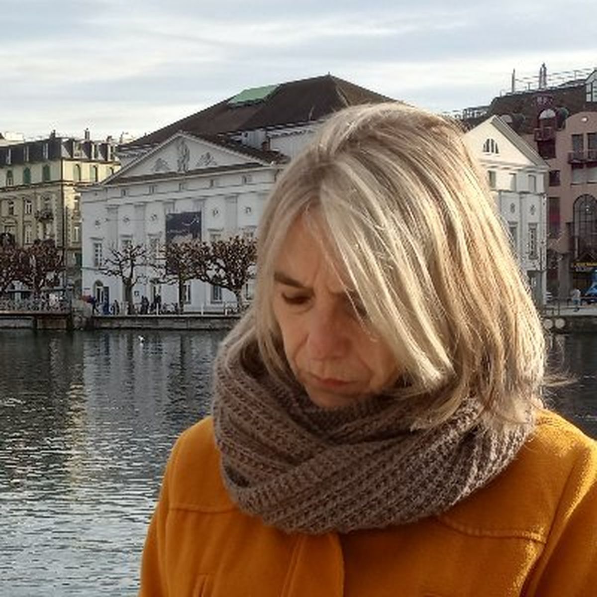 Andrea en uno de sus viajes. Andrea en uno de sus viajes.