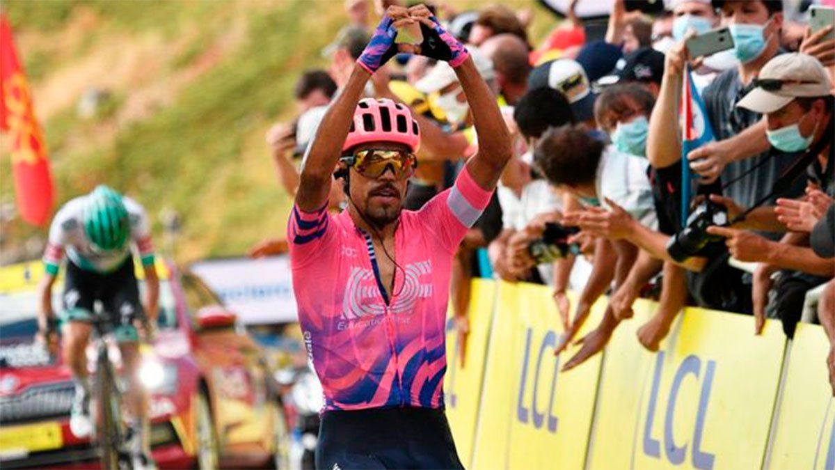 El ciclista colombiano Daniel Martínez gana etapa y el esloveno Roglic se afirma en el Tour.