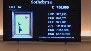 Banksy dice que cuadro suyo debió ser triturado por completo