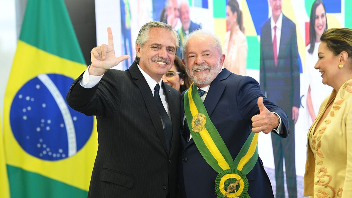 Alberto Fernández acompañó a Lula en la asunción de su nuevo mandato.