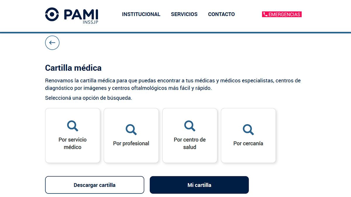 PAMI renovó su cartilla médica para que los afiliados puedan encontrar a sus médicas y médicos especialistas, centros de diagnóstico por imágenes y centros oftalmológicos más fácil y rápido. PAMI renovó su cartilla médica para que los afiliados puedan encontrar a sus médicas y médicos especialistas, centros de diagnóstico por imágenes y centros oftalmológicos más fácil y rápido.