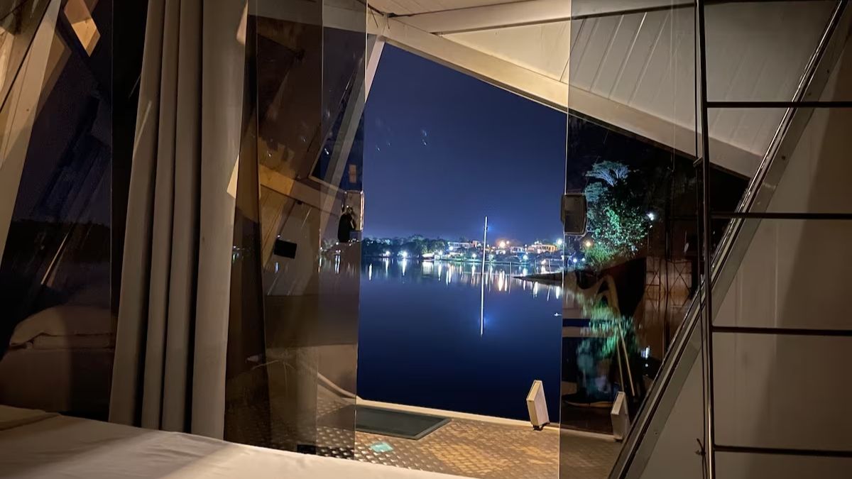 La vista desde el interior del alojamiento de cubo. Fuente: AirBnB. La vista desde el interior del alojamiento de cubo. Fuente: AirBnB.