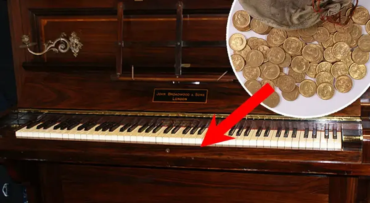Uno de los últimos grandes tesoros hallados fue en un piano, que escondía monedas de oro. Uno de los últimos grandes tesoros hallados fue en un piano, que escondía monedas de oro.