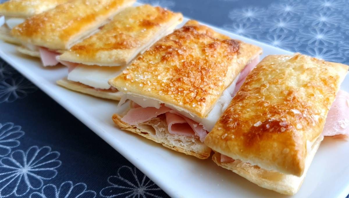 Recetas: fosforitos de jamón y queso con masa de tarta. Foto: gentileza blogchampuru.