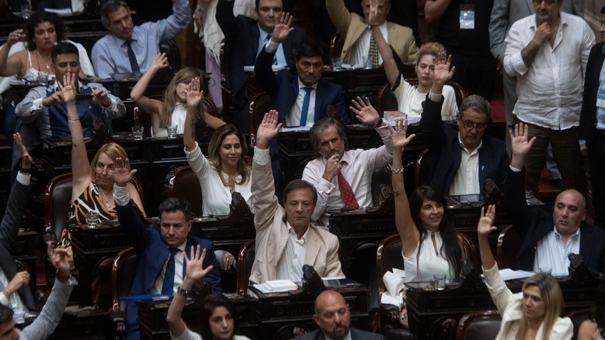 Diputados por Mendoza de La Libertad Avanza, a favor de la Ley Ómnibus.