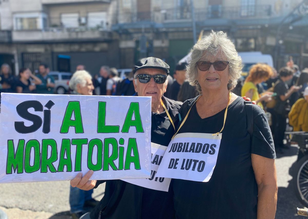 Jubilados y pensionados se manifestaron en Buenos Aires.