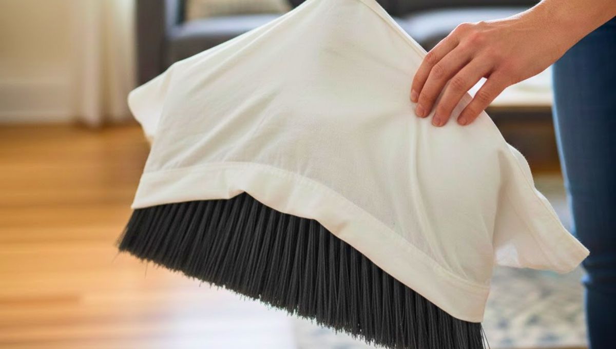 Colocar una funda de almohada en la escoba: por qué recomiendan hacerlo y para qué sirve