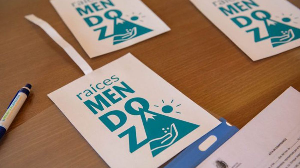 Los consumidores verán un logo de Raíces Mendoza en azul claro y blanco donde se encuentre la mercadería de productores mendocinos.