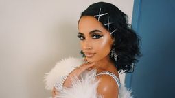 Becky G confirma que es la nueva reina del coquette: transparencias off-white, corpiñito, moños y más