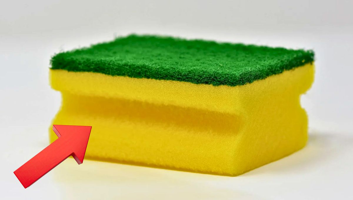 ¿Qué significa y para qué sirve el borde de la esponja de lavar los platos?