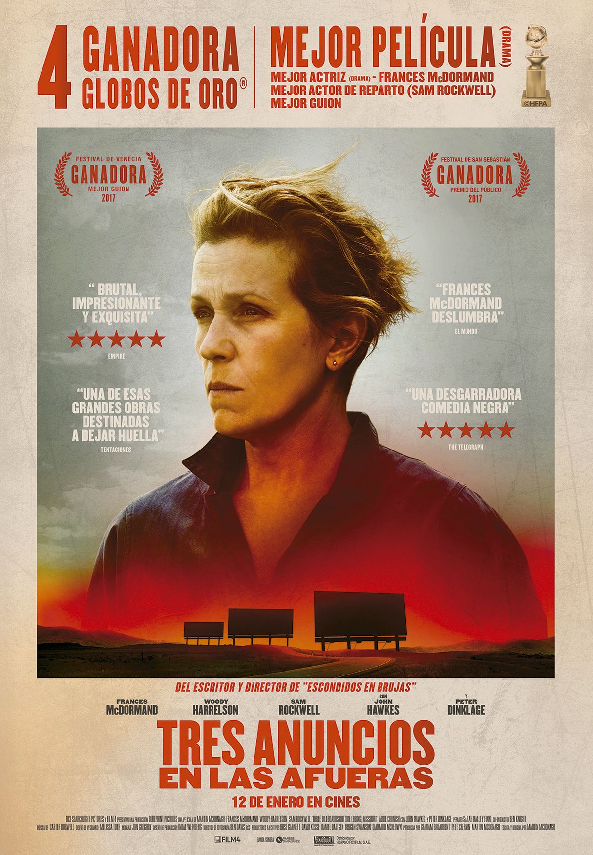 Grandísima película. Tres anuncios en las afueras, es una superlativa película que tiene Disney Plus en su catálogo de series y películas, con Frances McDormand. La cinta se ganó tres Premios Oscar. Grandísima película. Tres anuncios en las afueras, es una superlativa película que tiene Disney Plus en su catálogo de series y películas, con Frances McDormand. La cinta se ganó tres Premios Oscar.