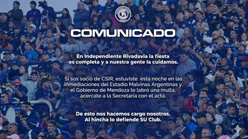 Hubo multas de tránsito masivas a los hinchas de Independiente Rivadavia y el club reaccionó fuerte Hubo multas de tránsito masivas a los hinchas de Independiente Rivadavia y el club reaccionó fuerte