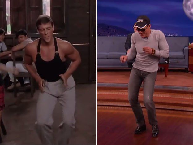 Van Damme recreó su famoso baile de Kickboxer en tele