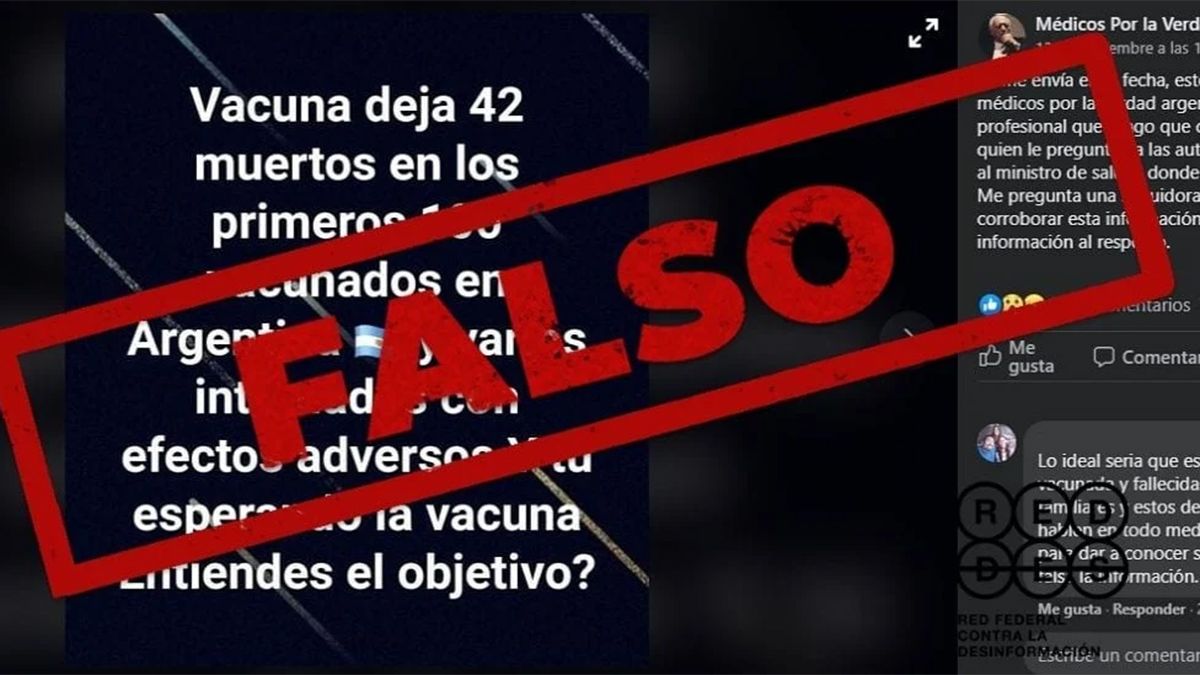 La ANMAT aseguró que no hay reportes de muertes entre quienes se aplicaron vacunas.