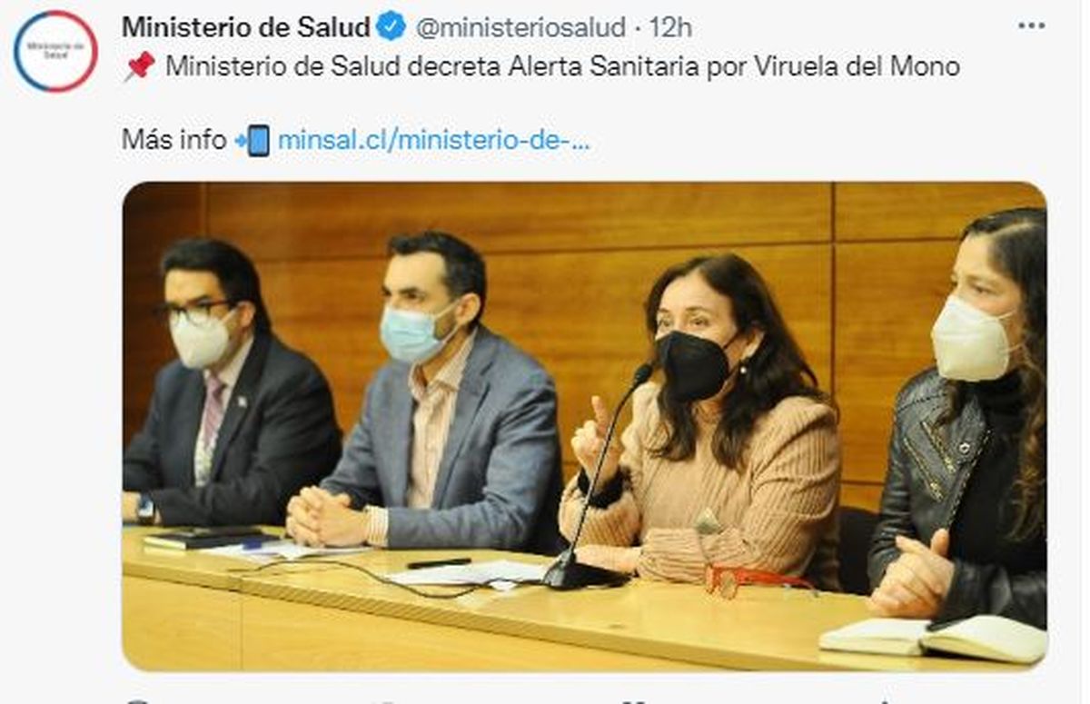 Chile declaró alerta sanitaria por la viruela del mono.