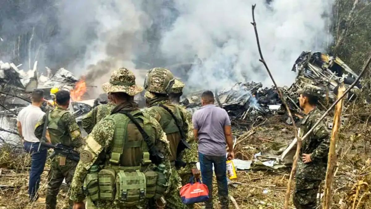 Tragedia en Colombia: se estrelló un Hércules de las Fuerzas Armadas con más de 100 militares
